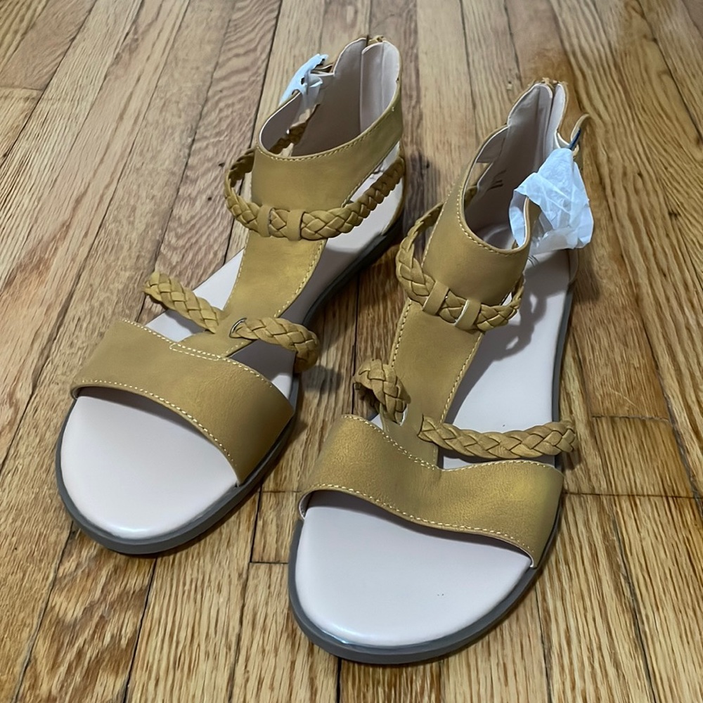 Yellow Suede Strappy Sandals | Size 11